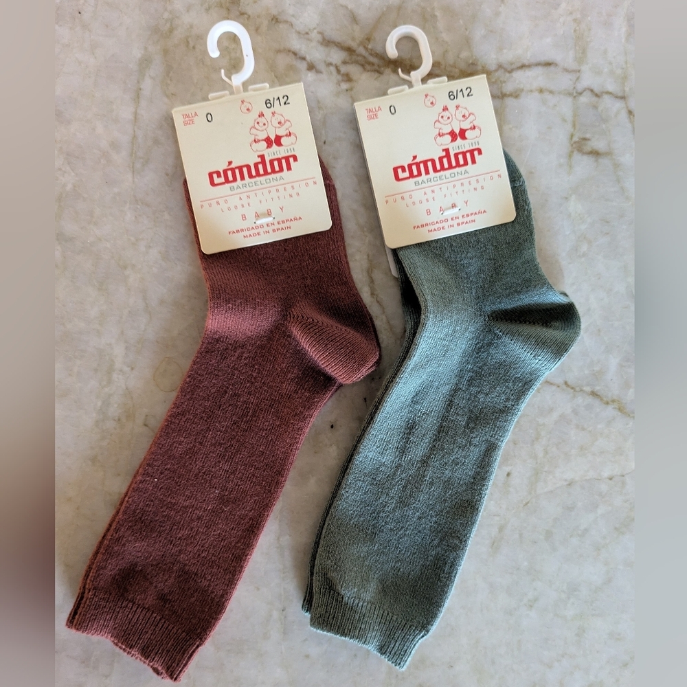 NWT Condor Spanish Flat Cotton Knee Highs ~ Sz 6/12 Mo